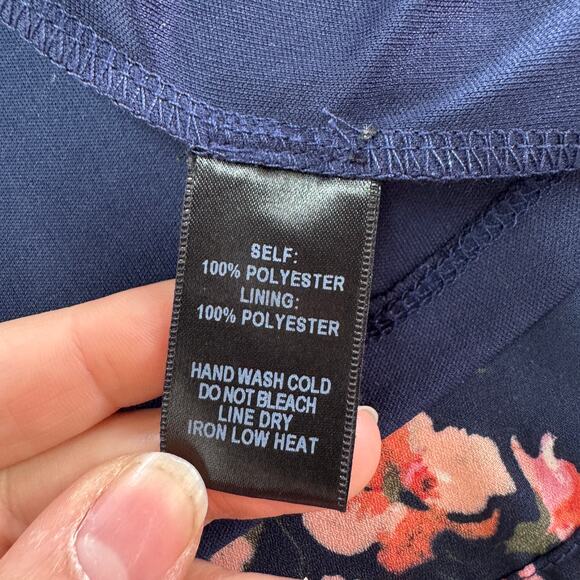 Lulus‎ Dress Womens X Small Shifting Dears Navy Blue Floral Print Mini - Picture 9 of 12